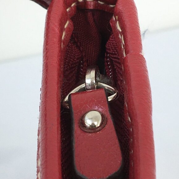 Liz Claiborne Vintage Mini Red Zipper Wristlet GREAT Condition - Picture 8 of 12